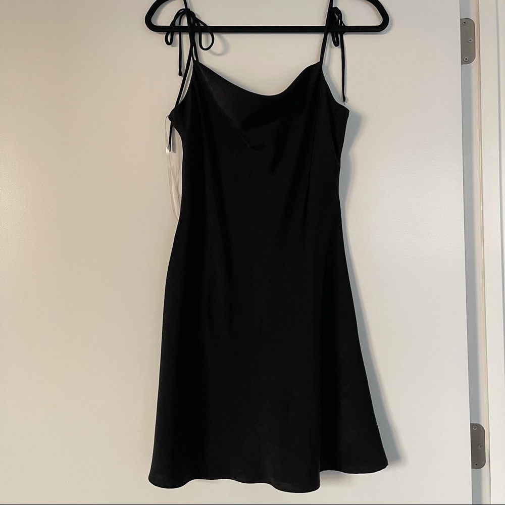 Black Velvet Silk Tie LBD